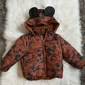 Disney Mickey Puffer Ear Hooded Jacket 24 mths